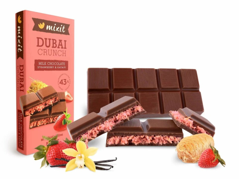 MIXIT Dubajská čokoláda s jahodovou náplní 70 g