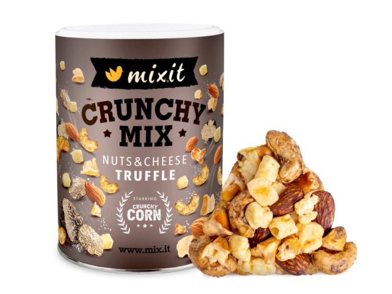 Mixit Crunchy mix - Sýr, crunchy corn a oříšky s lanýžem, 300 g