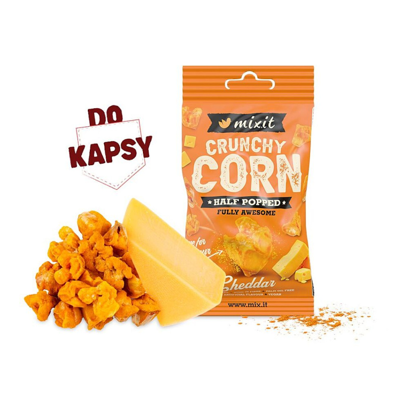 MIXIT Crunchy corn cheddar do kapsy 40 g