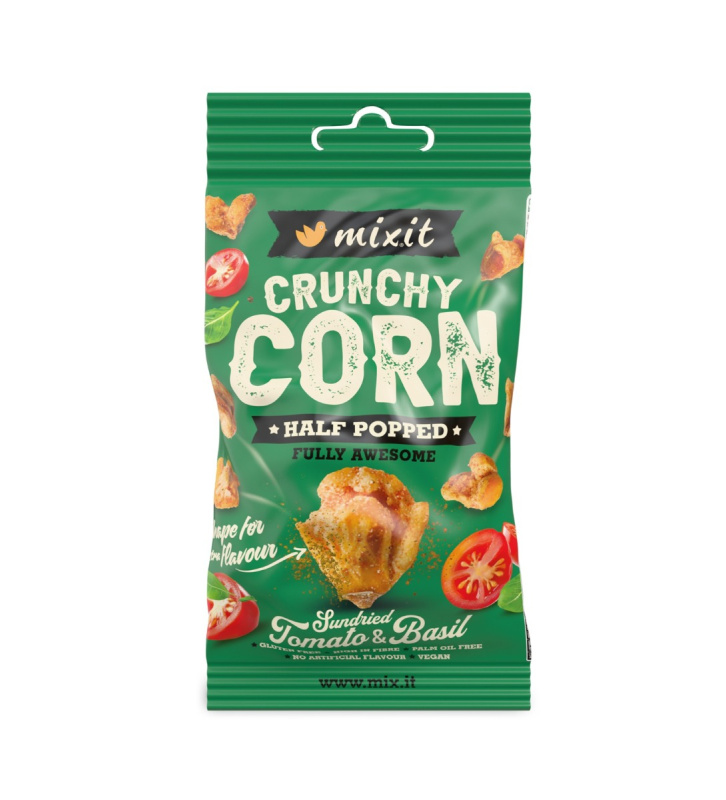 MIXIT Crunchy corn rajče a bazalka do kapsy 40 g
