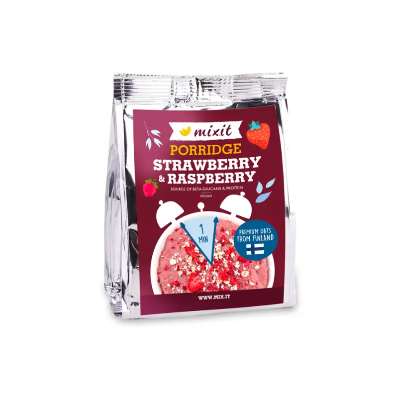 Ovesná kaše Mixit - jahoda a malina, 60 g