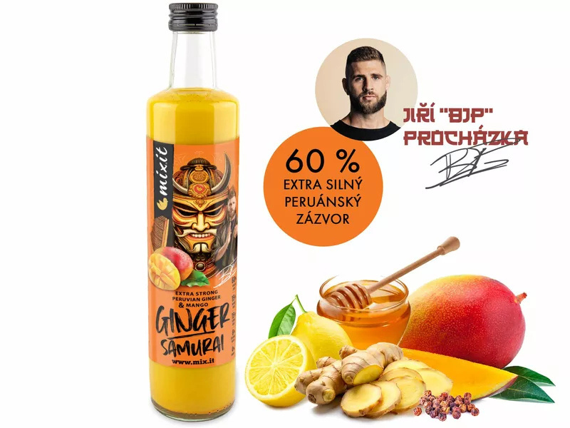 Mixit Ginger Samurai – Zázvorový nápoj s mangem Jirky Procházky