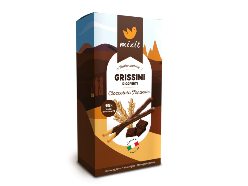 MIXIT Italian bakery grissini ricoperti cioccolato fondente 150 g
