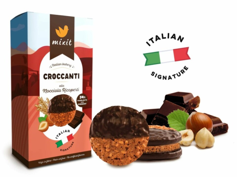 MIXIT Italian bakery croccanti alla nocciola ricoperti 150 g