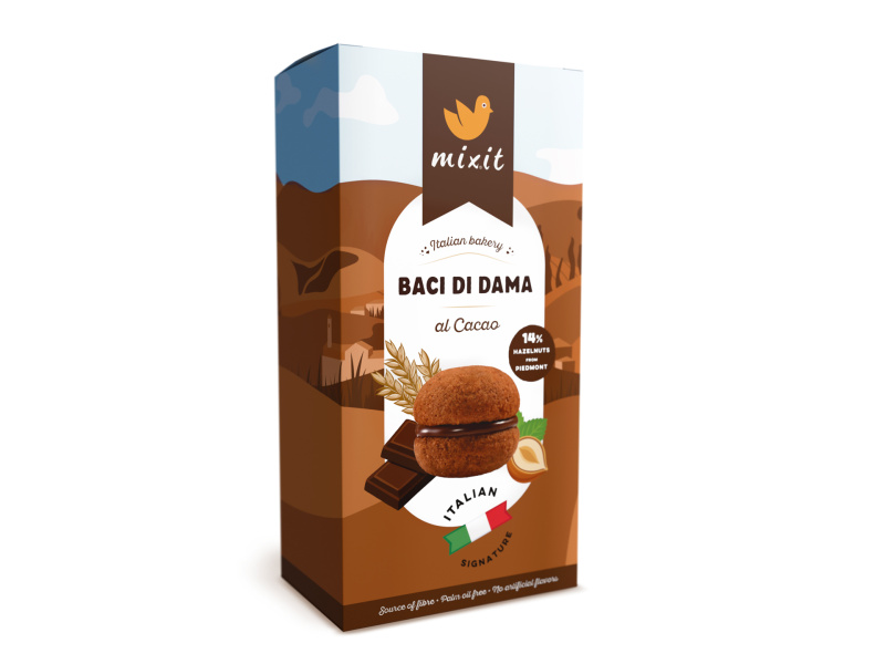 MIXIT Italian bakery sušenky baci di dama al cacao 170 g