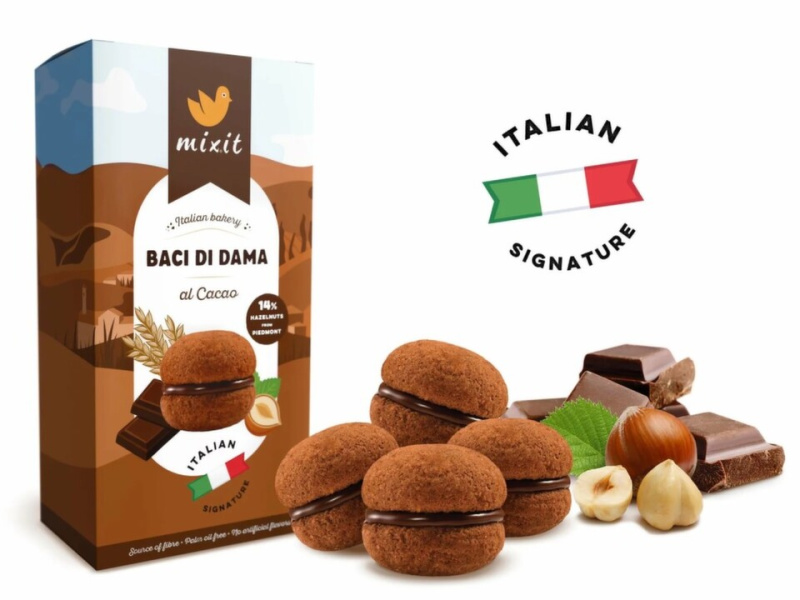 MIXIT Italian bakery sušenky baci di dama al cacao 170 g