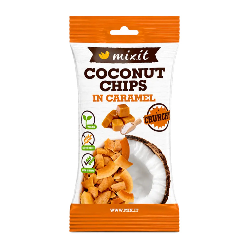 MIXIT Kokosové chipsy karamel 45 g