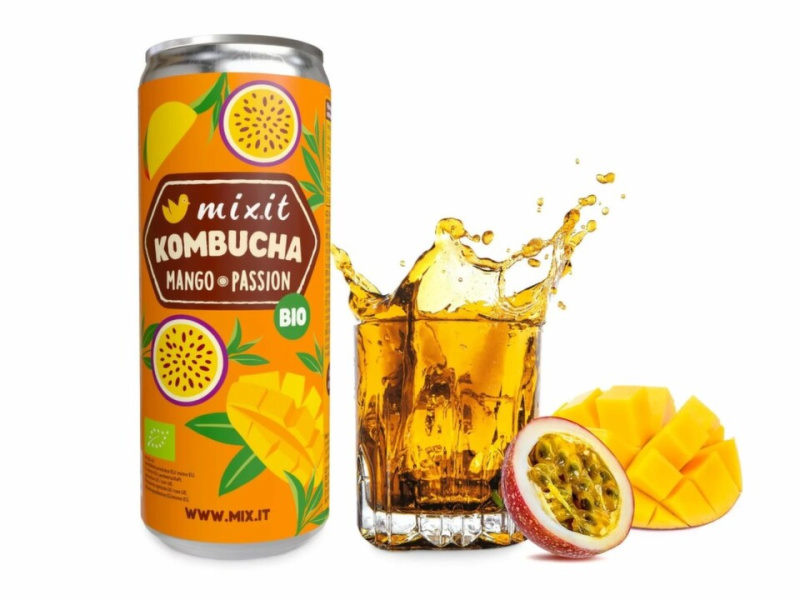MIXIT Kombucha mango a passion fruit BIO 330 ml