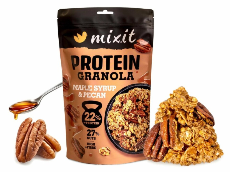 Mixit Proteinová granola z pece - Javorový sirup a pekany, 350 g