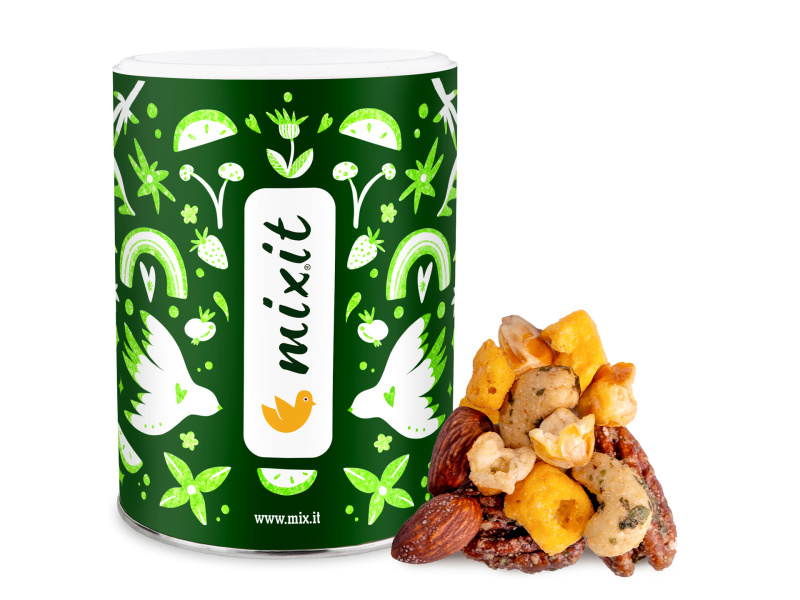 Mixit Crunchy mix - Sýr, crunchy corn a oříšky s medvědím česnekem, 300 g