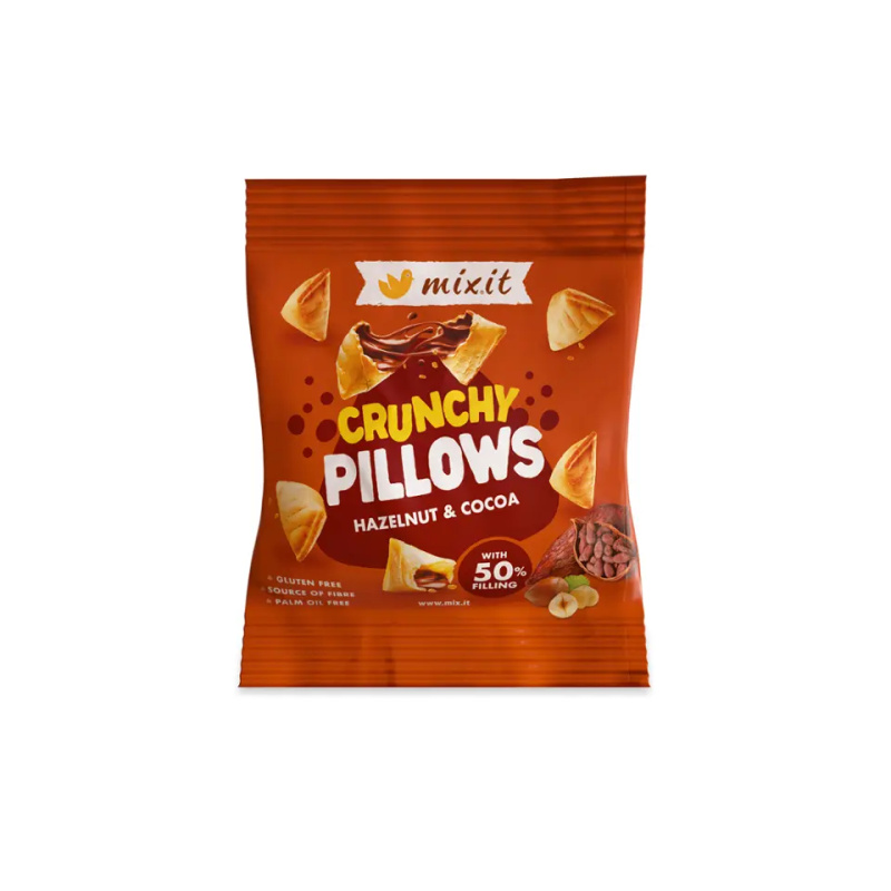 MIXIT Křupavé polštářky lískový oříšek a kakao 30 g