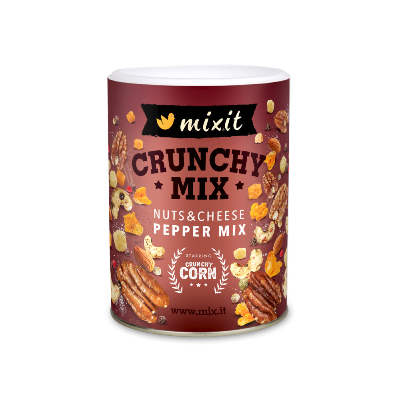 MIXIT Crunchy mix sýr, crunchy corn a oříšky s barevným pepřem 300 g