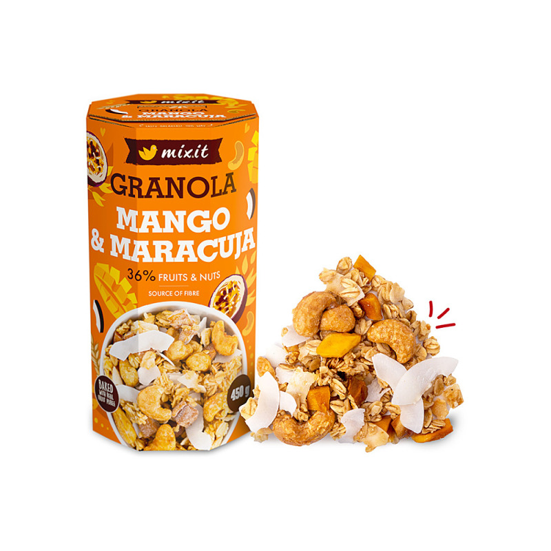 Mixit Granola z Pece 450 g - exotické ovoce a kešu