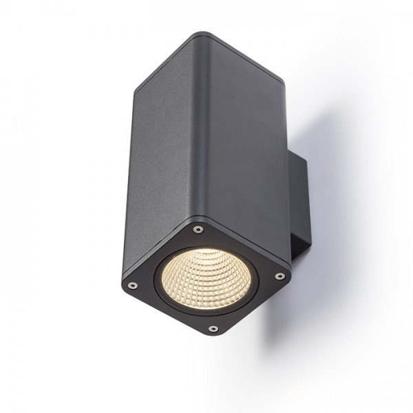 MIZZI SQ II nástěnná antracitová 230V LED 2x12W IP54 3000K - RED - DESIGN RENDL