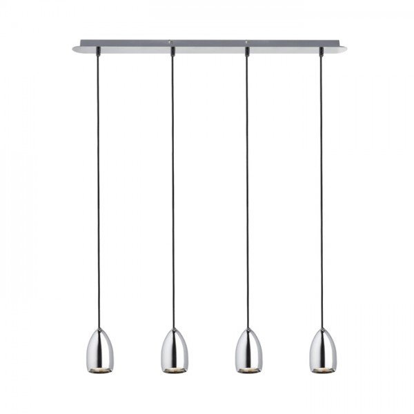 BABADES IV závěsná chrom 230V GU10 4x50W - RED - DESIGN RENDL