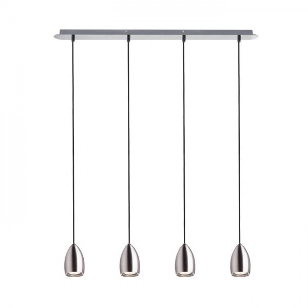 BABADES IV závěsná matný nikl 230V GU10 4x50W - RED - DESIGN RENDL