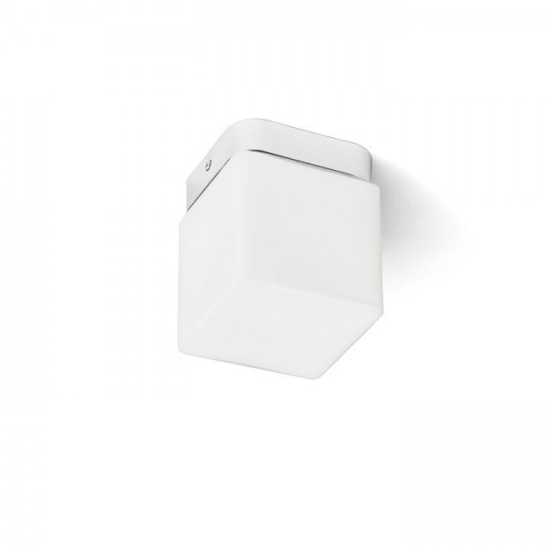 ESICA SQ stropní opálové sklo/chrom 230V LED 6W IP44 3000K - RED - DESIGN RENDL