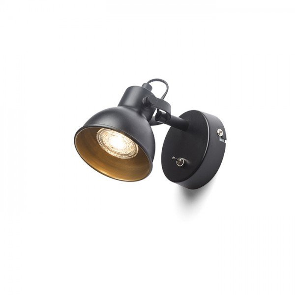 ROSITA I nástěnná černá/zlatá 230V LED GU10 9W - RED - DESIGN RENDL