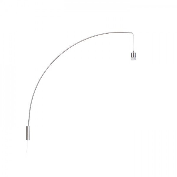 BEND nástěnná oblouková základna matný nikl 230V E27 42W - RED - DESIGN RENDL
