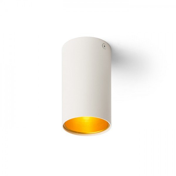 TUBA stropní matná bílá/zlatá 230V GU10 35W - RED - DESIGN RENDL
