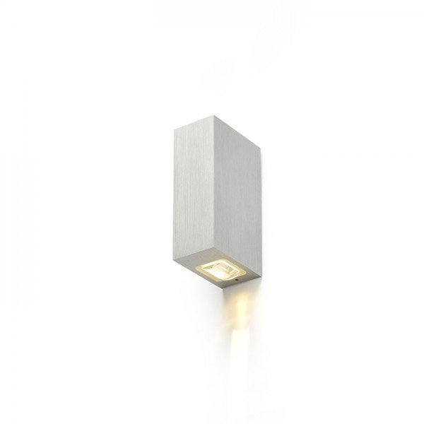 NICK II nástěnná česaný hliník 230V LED 2x3W IP54 3000K - RED - DESIGN RENDL