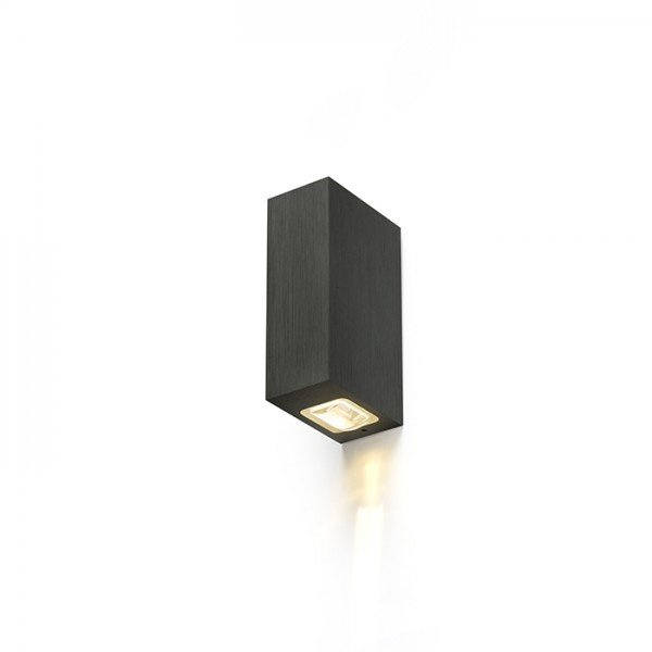 04/2024  NICK II nástěnná černý elox 230V LED 2x3W IP54 3000K - RED - DESIGN RENDL