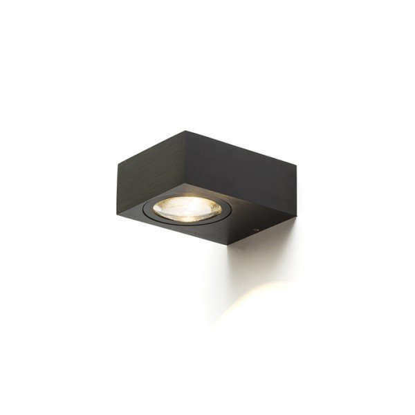 KORSO I nástěnná černý elox 230V LED 5W 120° IP54 3000K - RED - DESIGN RENDL