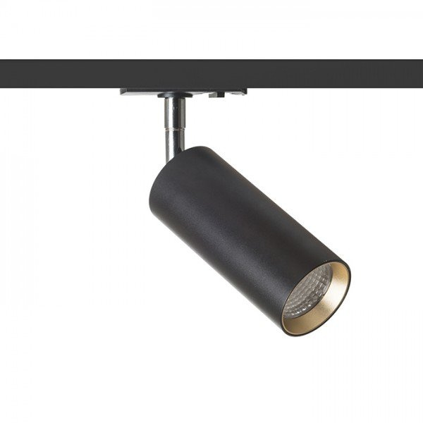 MAVRO pro jednookr. lištu černá/zlatá 230V LED 12W 38° 3000K - RED - DESIGN RENDL