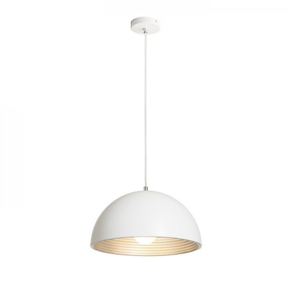 CARISSIMA 40 závěsná matná bílá/stříbrnošedá 230 E27 42W - RED - DESIGN RENDL