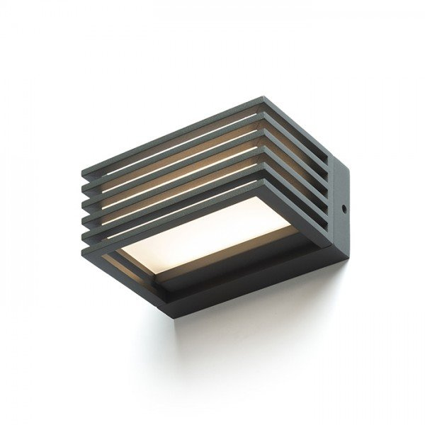 CLAIRE 14 nástěnná antracitová mléčný akryl 230V LED 6W IP54 3000K - RED - DESIGN RENDL