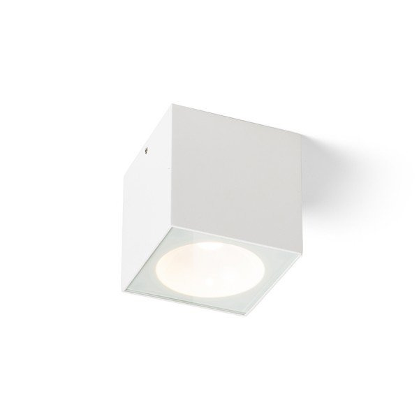 SENZA SQ stropní bílá čiré sklo 230V LED 6W IP65 3000K - RED - DESIGN RENDL
