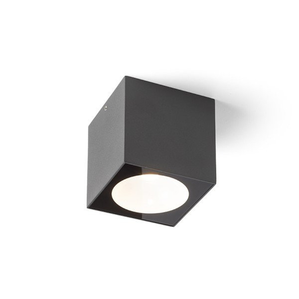 SENZA SQ stropní antracitová čiré sklo 230V LED 6W IP65 3000K - RED - DESIGN RENDL