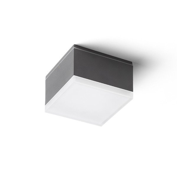 ORIN SQ stropní antracitová satinovaný akryl 230V LED 10W IP54 3000K - RED - DESIGN RENDL