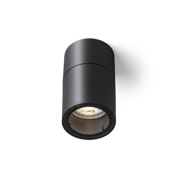 SORANO stropní černá plast 230V LED GU10 8W IP44 - RED - DESIGN RENDL