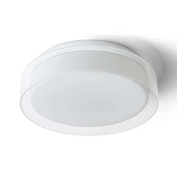 VENICE LED 30 stropní čiré sklo/opálové sklo/chrom 230V LED 12W IP44 3000K - RED - DESIGN RENDL
