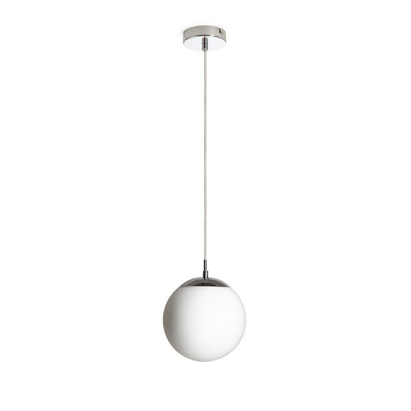 LUNA 20 závěsná opálové sklo/chrom 230V LED E27 15W - RED - DESIGN RENDL