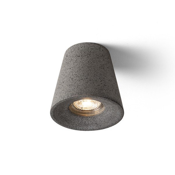 VOLCA stropní beton/dekor tmavý granit 230V LED GU10 5W - RED - DESIGN RENDL