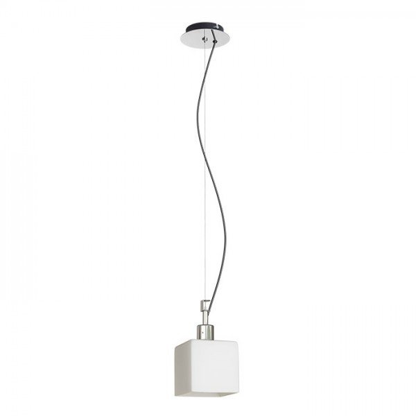 DADOS NEW závěsná opálové sklo/chrom 230V E27 28W - RED - DESIGN RENDL