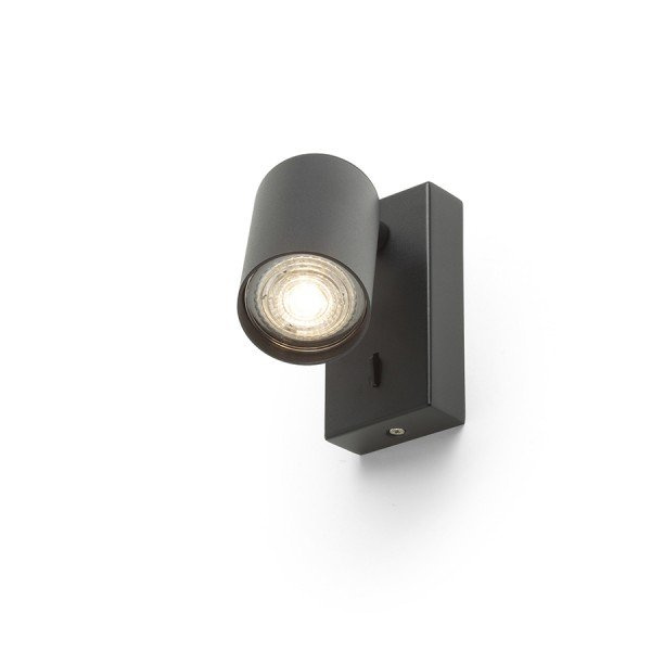 DUDE nástěnná černá 230V LED GU10 9W - RED - DESIGN RENDL