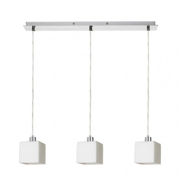 DADOS III 60 závěsná opálové sklo/chrom 230V E27 3x11W - RED - DESIGN RENDL