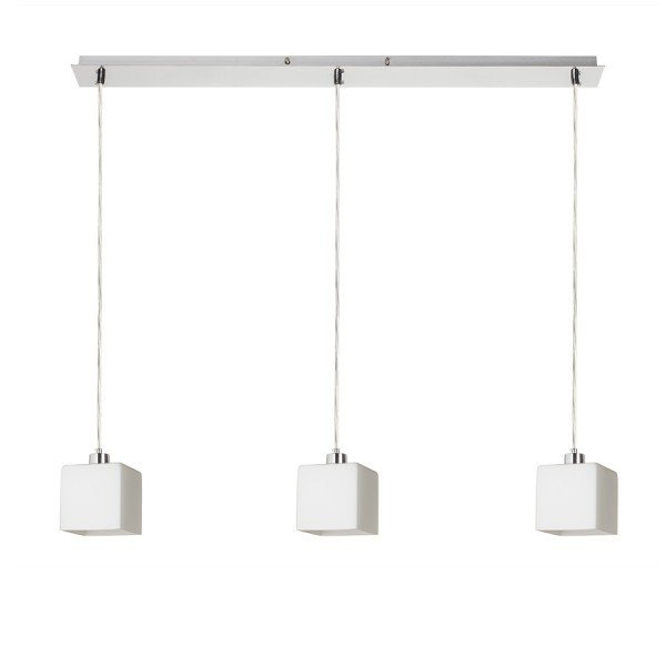 DADOS III 80 závěsná opálové sklo/matný nikl 230V E27 3x11W - RED - DESIGN RENDL