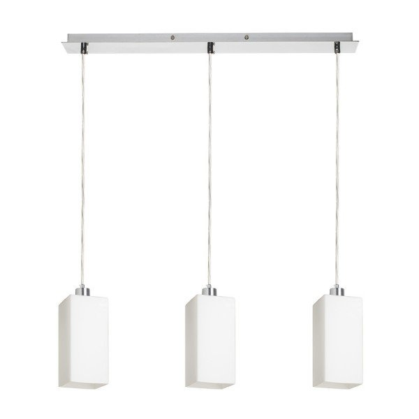 LIZ III 60 závěsná opálové sklo/chrom 230V E27 3x11W - RED - DESIGN RENDL