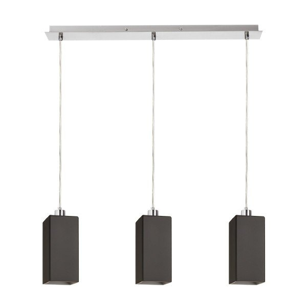 LIZ III 60 závěsná černá sklo/matný nikl 230V E27 3x11W - RED - DESIGN RENDL