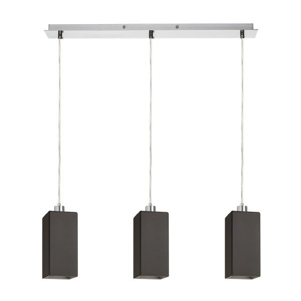 LIZ III 60 závěsná černá sklo/chrom 230V E27 3x11W - RED - DESIGN RENDL