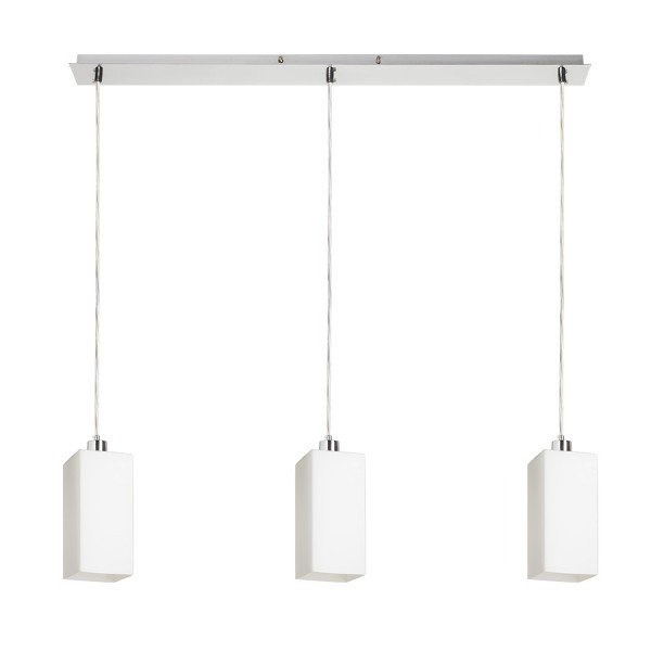 LIZ III 80 závěsná opálové sklo/matný nikl 230V E27 3x11W - RED - DESIGN RENDL
