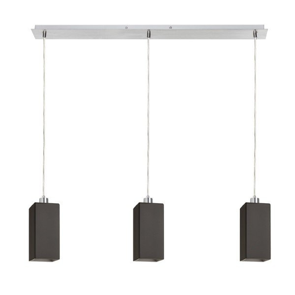LIZ III 80 závěsná černá sklo/chrom 230V E27 3x11W - RED - DESIGN RENDL