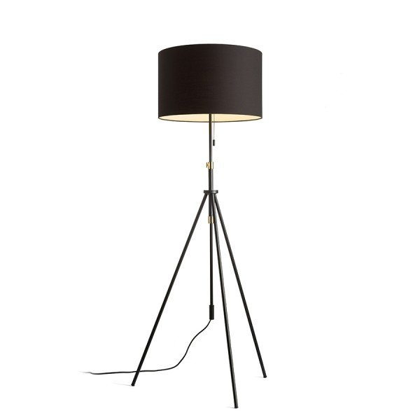 LUTON/RON 55 stojanová Polycotton černá/černá/kov 230V E27 11W - RED - DESIGN RENDL