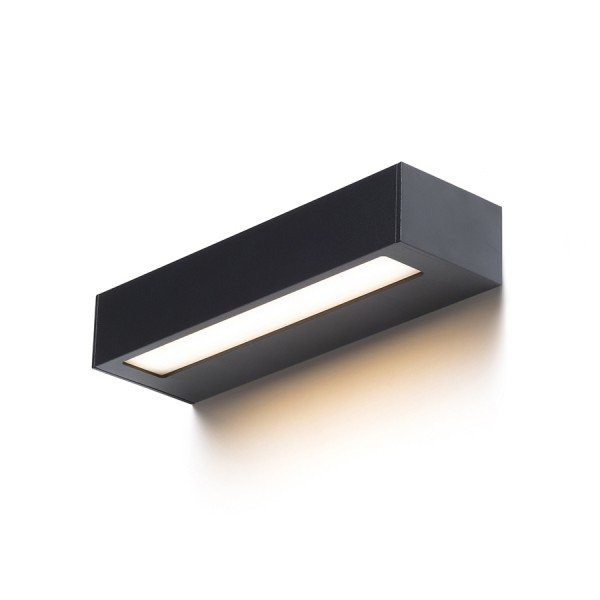 ASTER 25 nástěnná černá mléčný akryl 230V LED 2x6W IP65 3000K - RED - DESIGN RENDL