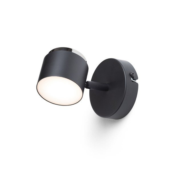 NOVA I nástěnná černá chrom/mléčný akryl 230V LED 4.2W 3000K - RED - DESIGN RENDL