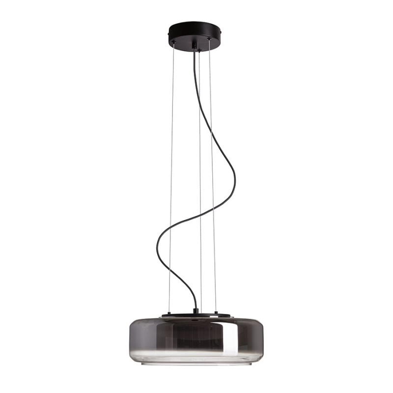 NAOMI LED závěsné svítidlo, skleněná kouřové sklo/mléčné sklo/černá - RED - DESIGN RENDL